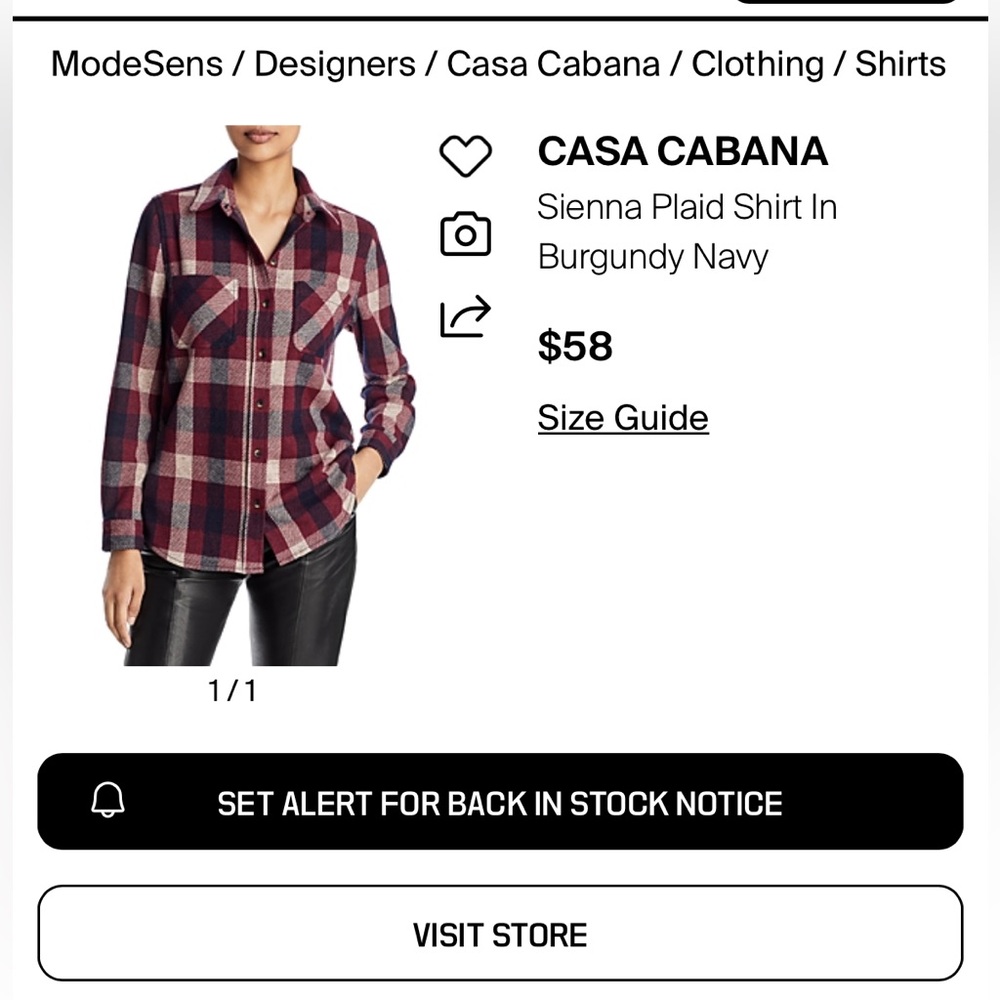 Flannel button up shirt - Picture 2 of 2